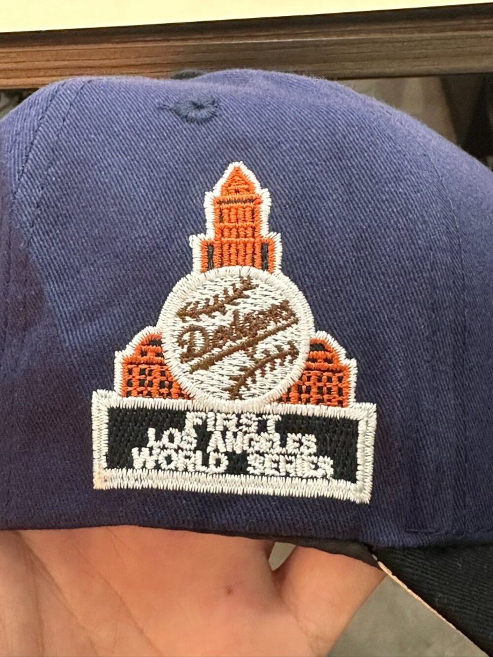 New Era 9FORTY Los Angeles Dodgers World Series Blue Black Adjustable Hat - Picture 5 of 6
